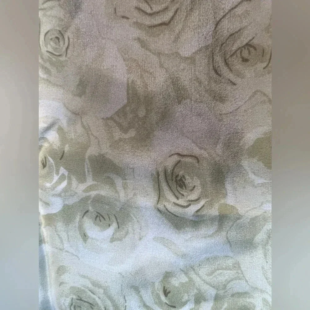 VINTAGE: Adolfo | ladies floral print silk scarf.
